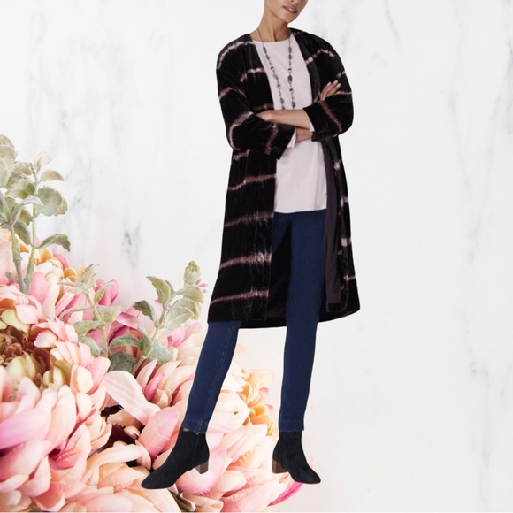 Pure Jill Women's Velvet Tie-Dyed Duster Long Cardigan Size XS - Picture 2 of 14